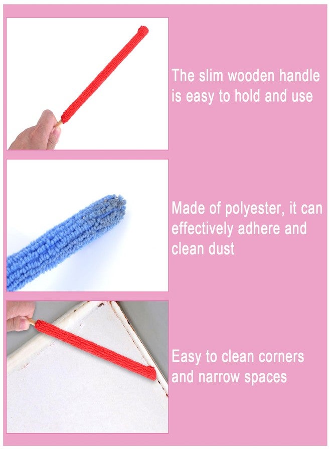Larrel 15 Pcs Fan Cleaning Brush,Air Vent Cleaner,Microfiber Detail Air Conditioner Vents Cleaners Car Crevice Clean Tool Small Duster Sticks Blinds Dusters for Cleaning Dusting Tools for Home Vent Window - Image 4